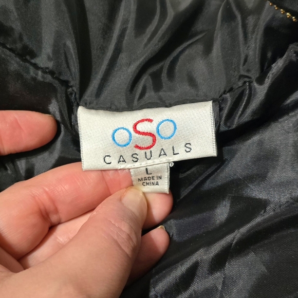 Oso Casuals Black Quilted Vest Woman Size L - Picture 12 of 12